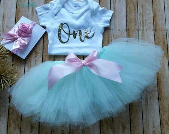 Personalized Baby Tutu Outfit: First Birthday Cake Smash