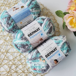 Bernat Pipsqueak Yarn Seaspray Variegated Yarn, Soft Polyester Yarn, Bulky Yarn, Knitting Yarn, Crochet Yarn, Weaving Yarn