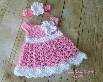 Crochet Baby Dress Pattern, Almost Free Crochet Pattern, 3-6 Months Baby Dress Pattern, Baby Dress Pattern Only, Pattern Instant Download