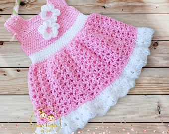 12-18 Months Crochet Baby Dress Pattern, Almost Free Crochet Pattern, Toddler Baby Dress Pattern, Baby Dress Pattern Only, Instant Download