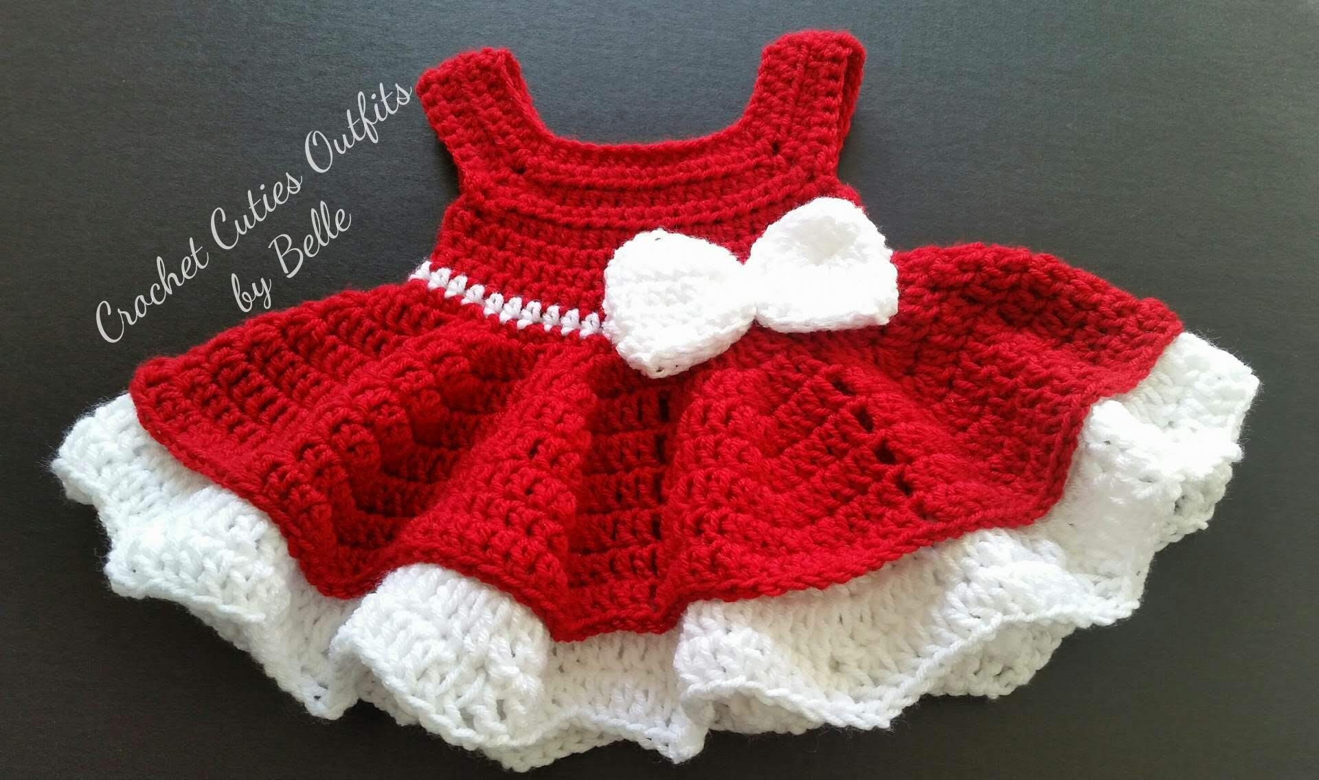 crochet newborn christmas dress Christmas Crochet Baby Dress Pattern: Newborn Size (PDF Pattern)