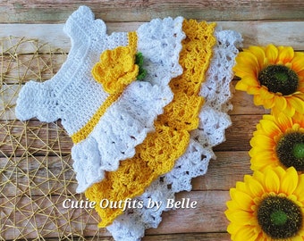 Crochet Baby Dress Pattern: Newborn Size (PDF Pattern)