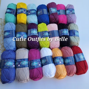 Mercerized Cotton Yarn, SINFONIA Cotton Yarn, Knitting Yarn Crochet Yarn Sportweight Weaving Yarn, Amigurumis Hilaza