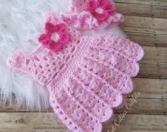 Crochet Baby Dress Pattern, Almost Free Crochet Pattern, Newborn Baby Dress Pattern, Baby Dress Pattern Only, Pattern Instant Download Easy