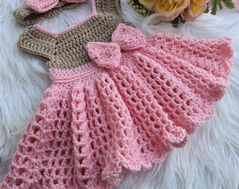 Crochet Baby Dress PATTERN : PDF Pattern 0-3 to 24 Months