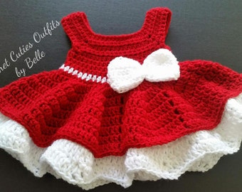 Crochet Baby Dress Pattern, Christmas Crochet Pattern, Newborn Baby Dress Pattern, Baby Dress Pattern, Crochet Pattern, Instant Download New