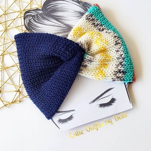 Boho Earwarmer, Fall Knitted Earwarmer,  Boho Twisted Headband, Twisted Headband for Women, Winter Twisted Ear Warmers, Knitted Turban, Gift