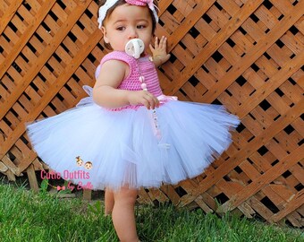 Tutu Baby Dress, Newborn Baby Outfit, Crochet Baby Outfit, Baby Flower Girl Princess Dress, Baby Birthday Dress, Birthday Tutu Dress, Gift