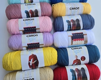 Caron Simply Soft Acrylic Yarn, Worsted Weight, Knitting Crochet Blanket, CHOOSE COLOR