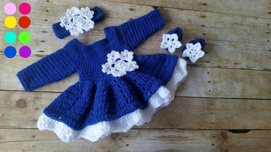 Baby blue crochet dress hotsell