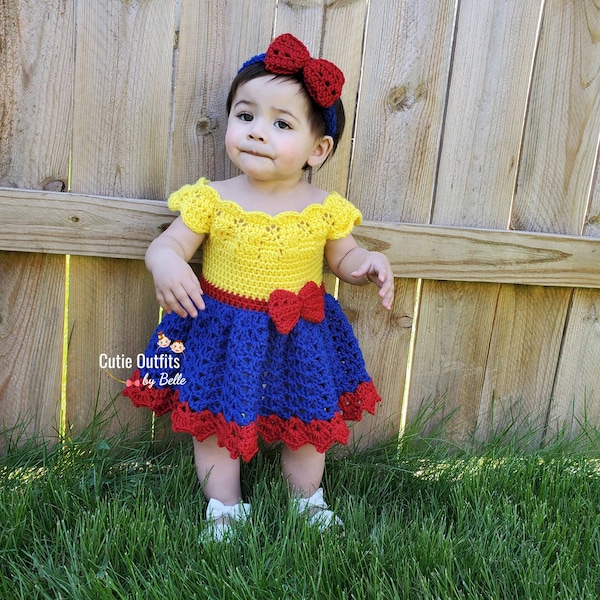 Crochet Baby Dress PATTERN 6-12 Months, 6-12 Months Crochet Dress for Baby Girl, Crochet Baby Dress Clothes Pattern, Instant Download PDF