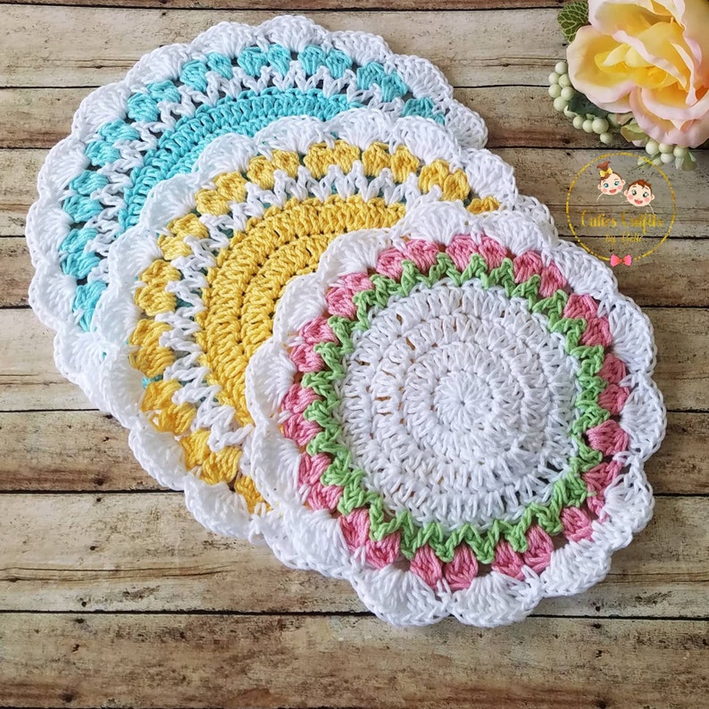 Crochet Placemats Doily Placemats Centerpiece Doily Round Etsy