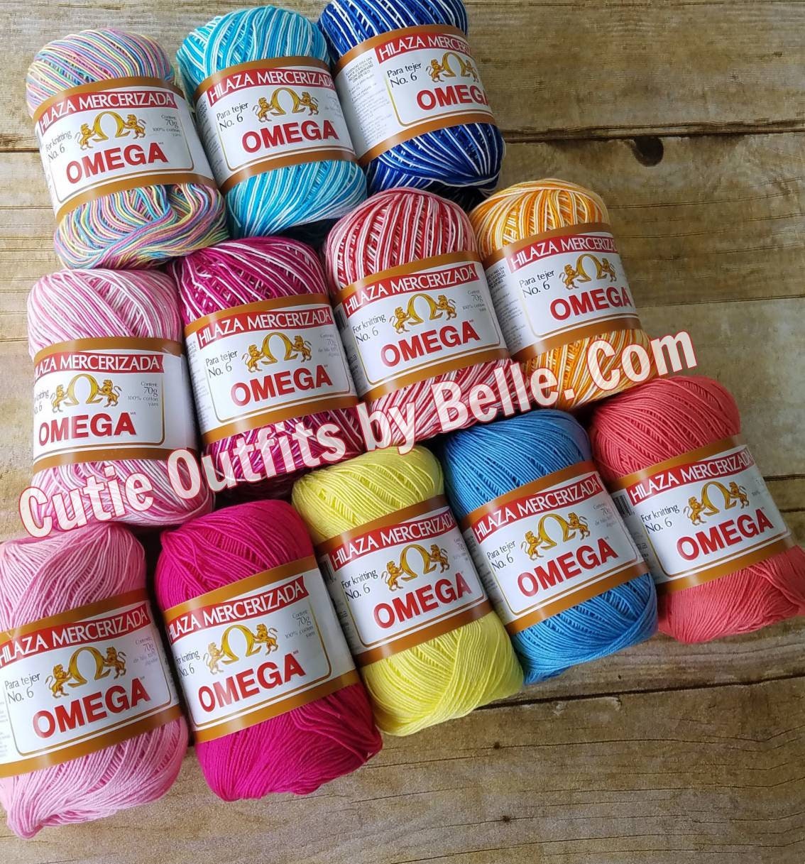 Omega Mercerized Cotton Thread No. 6: 70gr Variegated Yarn - Etsy