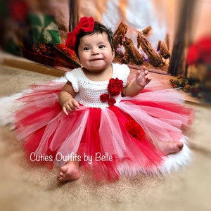 Crochet Baby Dress, Take Home Baby Dress, Coming Home Dress, Infant Outfits, Crochet Newborn Outfit, Photo Prop Outfit, Christmas Dress