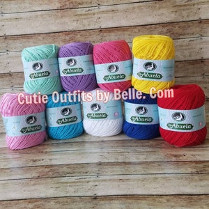 Cotton Thread, Cotton Abuela Thread, 100% Cotton Thread, Knitting Thread, Crochet Cotton Thread, Crochet Thread, Soft Cotton Thread