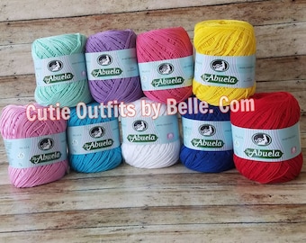 Cotton Thread, Cotton Abuela Thread, 100% Cotton Thread, Knitting Thread, Crochet Cotton Thread, Crochet Thread, Soft Cotton Thread