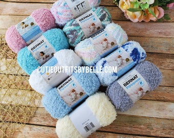 bernat, Office, Bernat Pipsqueak Yarn Baby Blue New Set Of 3 Extra Fuzzy  Soft