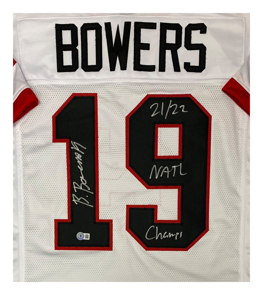 Brock Bowers Georgia Bulldogs Autographed White Custom #19