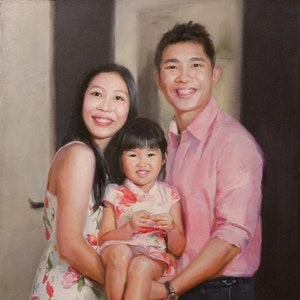 Custom portrait from photo, Customized painting, Custom family portrait painting, family gift, commission art portrait, custom gift