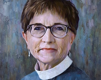 Custom Painting from Photo, Commission Woman Oil Portrait on Canvas, Hand Painted Oil Portrait Commission, Unique Gift for Mother