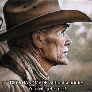 Realistic Man Painting From Photo Custom Oil Portrait on Canvas Handmade Gift for Dad