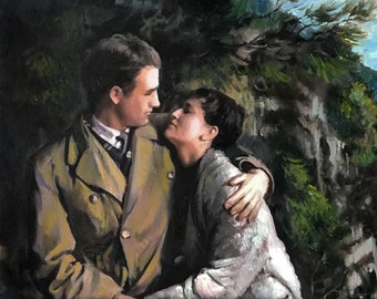Custom couple oil portrait from old photo on canvas, Commission family oil portrait painting, Custom art, custom gift, gift for parents