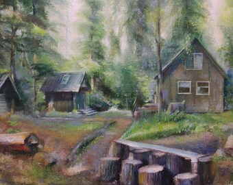 Commission landscape oil painting from photo, Custom home decor, Commission landscape painting on canvas, custom art, birthday gift