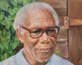 Custom oil portrait painting for father gift, Commission portrait on canvas from photo, Custom art, gift for husband, photo to painting