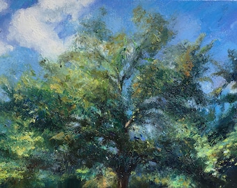 Encargo de pintura al óleo de paisaje a partir de una foto, pintura de paisaje personalizada sobre lienzo, foto a pintura al óleo sobre lienzo, regalo de inauguración de casa