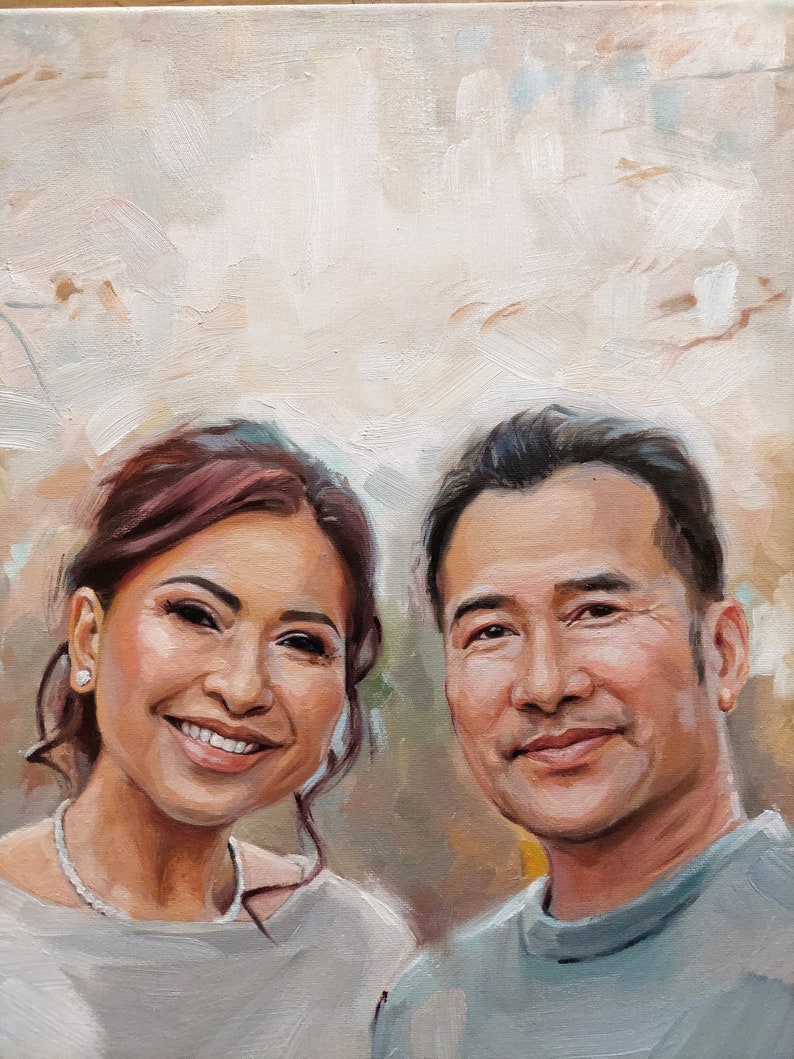 Commission Portrait Oil Painting on Canvas, Custom Photo Painting ...