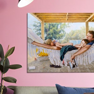 Art commission portrait oil painting, Custom oil painting on canvas, Commission family oil portrait on canvas, family gift