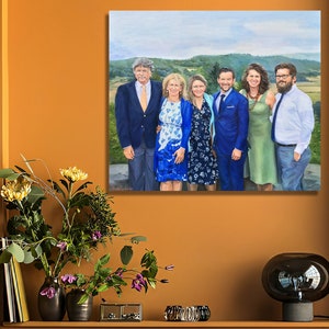 Custom oil painting on canvas from photo, Commission oil painting, Custom family painting, family gift, family portrait painting