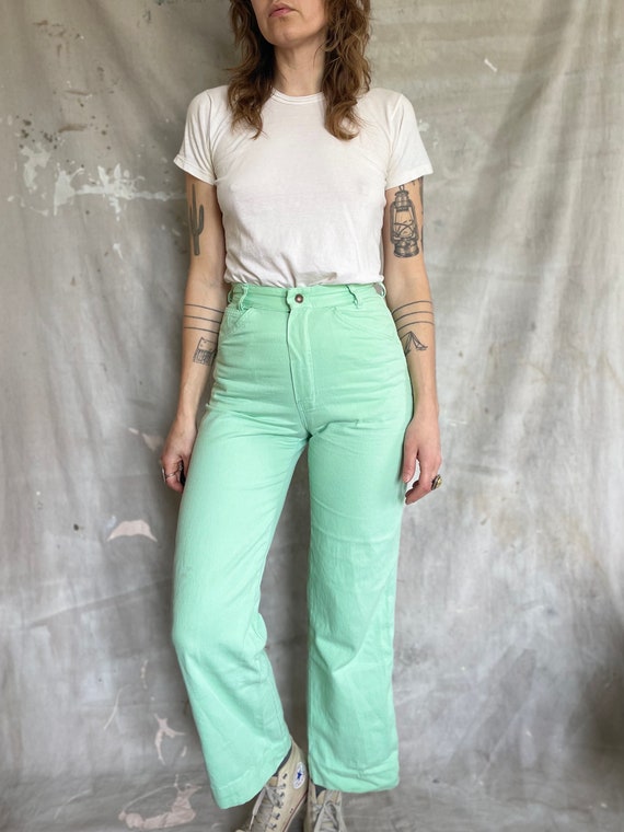 70s Mint Green Carpenter Pants