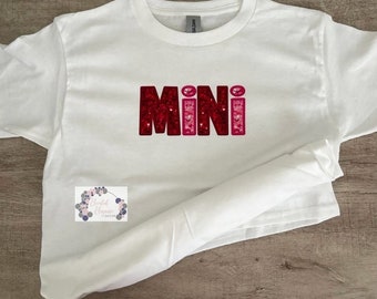 Mini Faux Sequins (Matching with Mama )Valentine’s Day Tee/Long Sleeve Shirt and Crew Neck Sweatshirt for Children