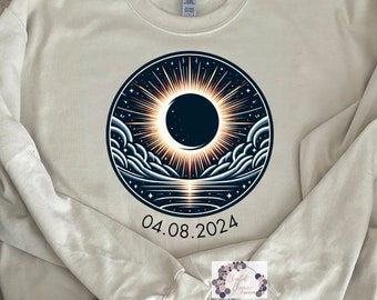 Solar Eclipse 4/8/2024 Tee/Long Sleeve Shirt and Crew Neck Sweatshirt