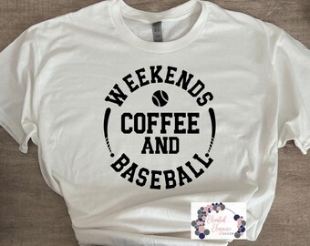 Weekends Coffee and Baseball T-shirt & Flowy Tank Top