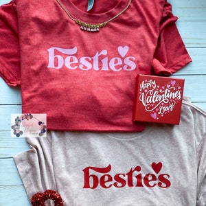 Matching Bestie Valentine’s Day Adult T-shirt
