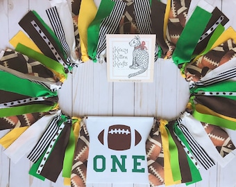 Football themed First Birthday Highchair Banner/Photography Prop