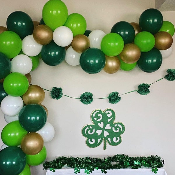 Lucky Day, St Patrick es Day Ballon Banner DIY Kit