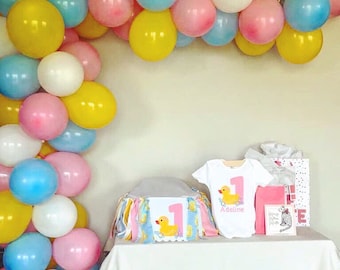 Sunshine with Pink Themed Balloon Banner DIY Kit