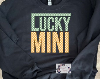 Lucky Mini Checkered Print Tee/Long Sleeve Shirt and Crew Neck Sweatshirt for Children