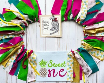 SWEET One/ Pineapple Themed Highchair Banner- Photography Prop