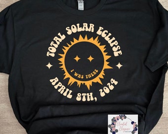 Sunshine Total Solar Eclipse April 8, 2024 Tee/Long Sleeve Shirt and Crew Neck Sweatshirt