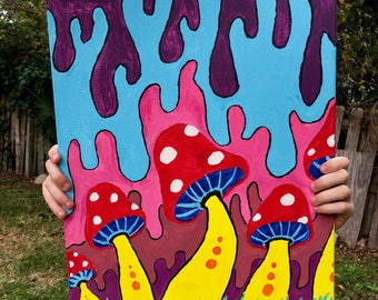 Mushrooms painting | Etsy