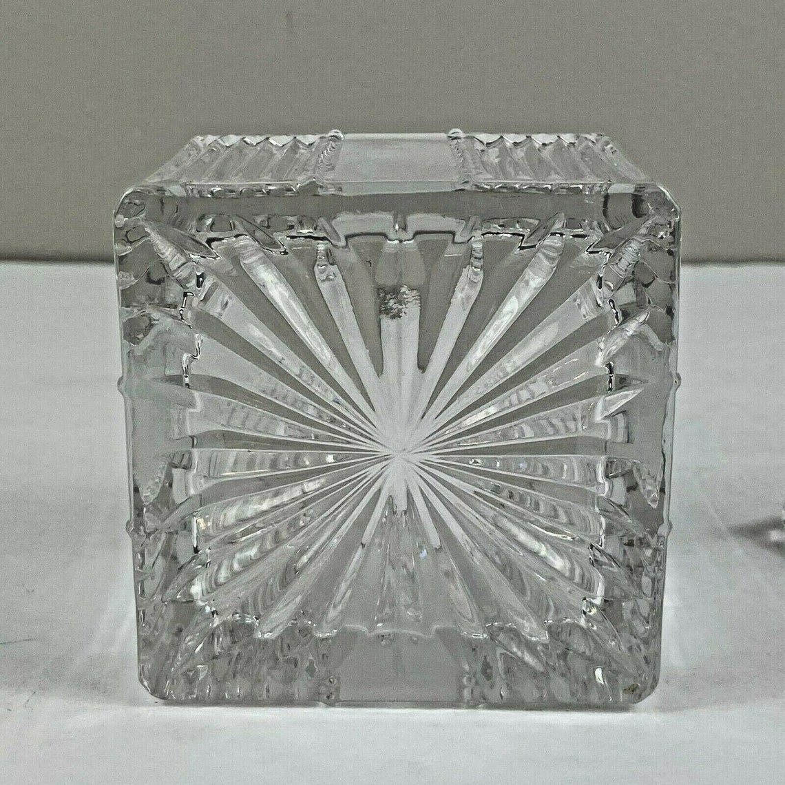 Lead Crystal Covered Trinket Gift Box 3.25 Square With Lid Etsy