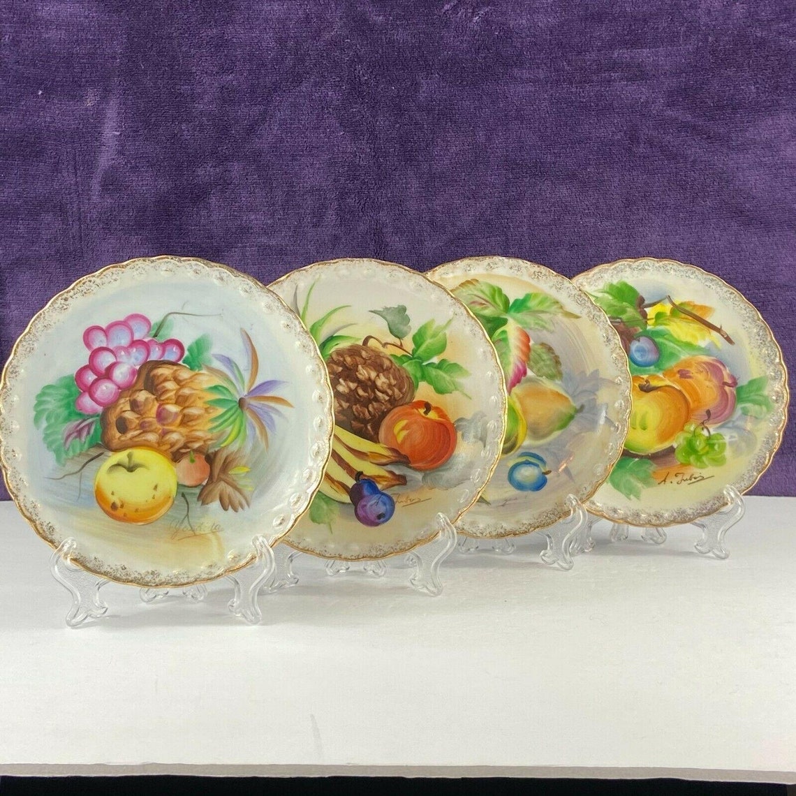 Ucagco Fruit Decorative Plates Ceramics Japan Wall Decor Set Etsy