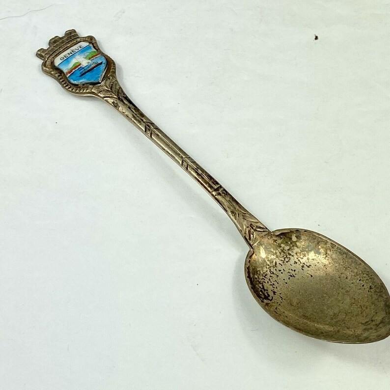 Geneve Switzerland 3.5 Souvenir Collector Spoon Vintage