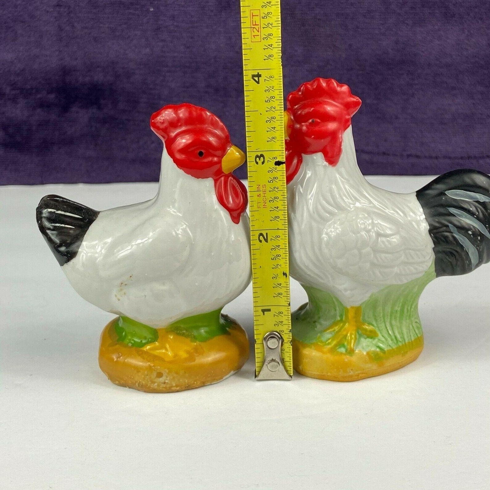 Salt & Pepper Shakers Vintage Rooster and Hen Set Etsy
