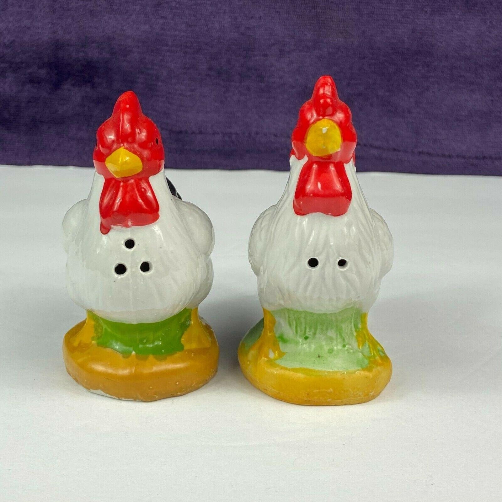 Salt & Pepper Shakers Vintage Rooster and Hen Set Etsy