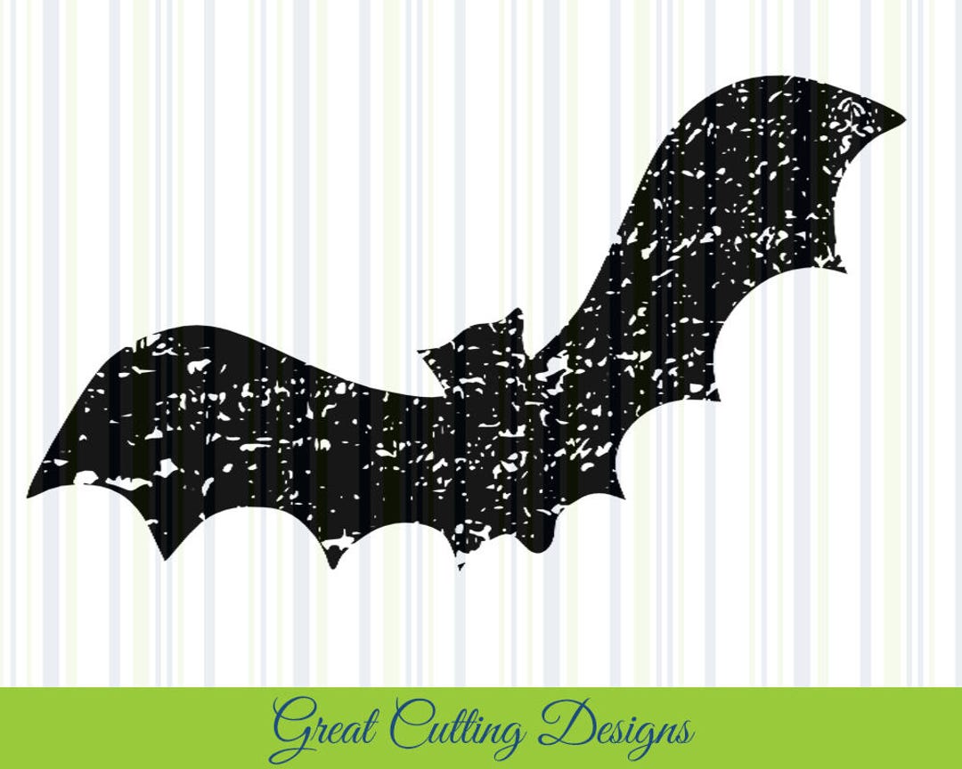 Halloween SVG Cut File Distressed Svg DXF Bat Svg Cut File - Etsy